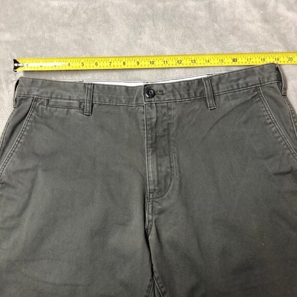 Eddie Bauer Grey Cotton Flat Front Pants Size 38x34 - Picture 8 of 11